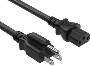 Cable Leader 8ft NEMA 5-15P to C13 Power Cord, 16AWG, 13A/125V, SJT, Black, UL Listed, Universal PC Monitor Printer Power Cable Cable Leader 8ft NEMA 5-15P to C13 Power Cord, 16AWG, 13A/125V, SJT, Black, UL Listed, Universal PC Monitor Printer Power Cable