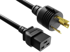 Cable Leader 10ft NEMA L6-30P to C19 Locking Power Cord, 12 AWG SJT 10A/125V, Black - Twist-Lock Server & PDU Power Cable, UL Listed Cable Leader 10ft NEMA L6-30P to C19 Locking Power Cord, 12 AWG SJT 10A/125V, Black - Twist-Lock Server & PDU Power Cable, UL Listed