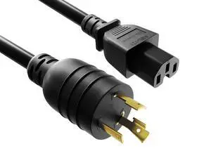 Cable Leader 8ft NEMA L6-20P to C15 Heavy Duty Locking Power Extension Cord, 14AWG, 15A/250V, SJT, Black, UL Listed, for Server Rack & PDU Cable Leader 8ft NEMA L6-20P to C15 Heavy Duty Locking Power Extension Cord, 14AWG, 15A/250V, SJT, Black, UL Listed, for Server Rack & PDU
