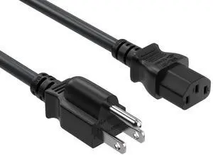 Cable Leader 7ft NEMA 5-15P to C13 Power Cord, 18 AWG SJT 10A/125V, Black - PC, Monitor & Computer AC Power Cord, UL Listed Cable Leader 7ft NEMA 5-15P to C13 Power Cord, 18 AWG SJT 10A/125V, Black - PC, Monitor & Computer AC Power Cord, UL Listed