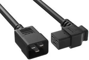 Cable Leader 3ft C20 to C19 Power Cord, 12AWG, 20A/250V, SJT, Black, UL Listed, for Server, PDU & Data Center Cable Leader 3ft C20 to C19 Power Cord, 12AWG, 20A/250V, SJT, Black, UL Listed, for Server, PDU & Data Center