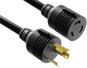 Cable Leader 15ft NEMA L6-30P to NEMA L6-30R Locking Power Extension Cord, 10AWG, Black, UL Listed, for Server Rack & PDU Cable Leader 15ft NEMA L6-30P to NEMA L6-30R Locking Power Extension Cord, 10AWG, Black, UL Listed, for Server Rack & PDU