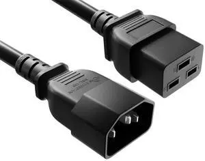 Cable Leader 8ft C14 to C19 Power Extension Cord, 14AWG, 15A/250V, SJT, Black, UL Listed, for Server Rack & PDU Cable Leader 8ft C14 to C19 Power Extension Cord, 14AWG, 15A/250V, SJT, Black, UL Listed, for Server Rack & PDU