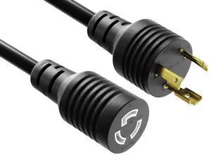 Cable Leader 15ft NEMA L5-15P to NEMA L5-15R Locking Power Extension Cord, 14AWG, 15A/125V, SJT, Black, UL Listed, for Server Rack & PDU Cable Leader 15ft NEMA L5-15P to NEMA L5-15R Locking Power Extension Cord, 14AWG, 15A/125V, SJT, Black, UL Listed, for Server Rack & PDU