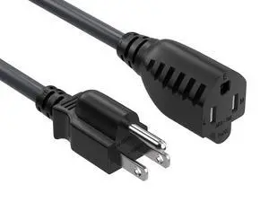 Cable Leader 25ft NEMA 5-15P to 5-15R Power Extension Cord, 16 AWG SJT 13A/125V, Black - 3 Prong Grounded Indoor Extension Cable for Computer, Appliance & Equipment, UL Listed Cable Leader 25ft NEMA 5-15P to 5-15R Power Extension Cord, 16 AWG SJT 13A/125V, Black - 3 Prong Grounded Indoor Extension Cable for Computer, Appliance & Equipment, UL Listed