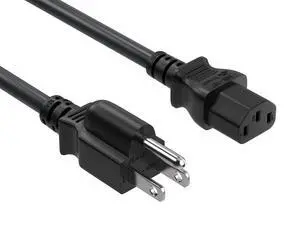 Cable Leader 12ft NEMA 5-15P to C13 Power Cord, 18 AWG SJT 10A/125V, Black - PC, Monitor & Computer AC Power Cord, UL Listed Cable Leader 12ft NEMA 5-15P to C13 Power Cord, 18 AWG SJT 10A/125V, Black - PC, Monitor & Computer AC Power Cord, UL Listed