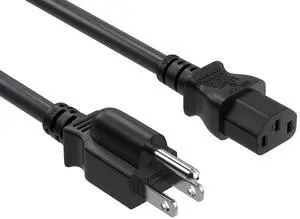 Cable Leader 25ft NEMA 5-15P to C13 Power Cord, 16 AWG SJT 13A/125V, Black - PC, Monitor & Computer AC Power Cord, UL Listed Cable Leader 25ft NEMA 5-15P to C13 Power Cord, 16 AWG SJT 13A/125V, Black - PC, Monitor & Computer AC Power Cord, UL Listed