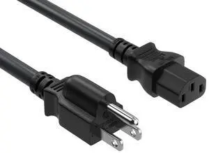 Cable Leader 2ft NEMA 5-15P to C13 Heavy Duty Power Cord, 14 AWG SJT 15A/125V, Black - PC, Monitor & Computer AC Power Cord, UL Listed Cable Leader 2ft NEMA 5-15P to C13 Heavy Duty Power Cord, 14 AWG SJT 15A/125V, Black - PC, Monitor & Computer AC Power Cord, UL Listed