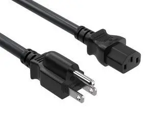 Cable Leader 7ft NEMA 5-15P to C13 Heavy Duty Power Cord, 14 AWG SJT 15A/125V, Black - PC, Monitor & Computer AC Power Cord, UL Listed Cable Leader 7ft NEMA 5-15P to C13 Heavy Duty Power Cord, 14 AWG SJT 15A/125V, Black - PC, Monitor & Computer AC Power Cord, UL Listed