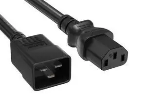 Cable Leader 3ft IEC C20 to C13 Heavy Duty Power Cord, 14 AWG SJT 15A/250V, Black - Server Rack PDU Power Cord for High-Power Equipment, UL Listed Cable Leader 3ft IEC C20 to C13 Heavy Duty Power Cord, 14 AWG SJT 15A/250V, Black - Server Rack PDU Power Cord for High-Power Equipment, UL Listed