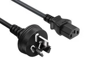 Cable Leader 6ft Australia/NZ AS3112 to IEC C13 Power Cord, 18 AWG 10A/250V, Black - Australia/NZ Mains Power Cable for Computer, Monitor & Equipment Cable Leader 6ft Australia/NZ AS3112 to IEC C13 Power Cord, 18 AWG 10A/250V, Black - Australia/NZ Mains Power Cable for Computer, Monitor & Equipment