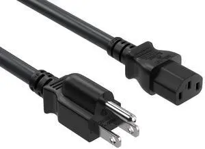 Cable Leader 10ft NEMA 5-15P to C13 Heavy Duty Power Cord, 14 AWG SJT 15A/125V, Black - PC, Monitor & Computer AC Power Cord, UL Listed Cable Leader 10ft NEMA 5-15P to C13 Heavy Duty Power Cord, 14 AWG SJT 15A/125V, Black - PC, Monitor & Computer AC Power Cord, UL Listed