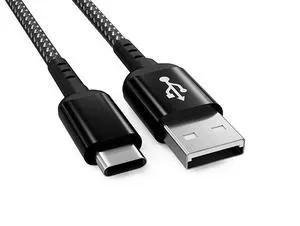 Cable Leader 6.6ft (2m) USB A to USB C Cable, Nylon Braided USB 2.0 Type-A to Type-C Charging Cable, 480Mbps 3A Fast Charge, Black - for Samsung Galaxy, Google Pixel, Tablet & USB-C Devices Cable Leader 6.6ft (2m) USB A to USB C Cable, Nylon Braided USB 2.0 Type-A to Type-C Charging Cable, 480Mbps 3A Fast Charge, Black - for Samsung Galaxy, Google Pixel, Tablet & USB-C Devices