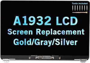 13" Replacement for MacBook Air Retina A1932 Late 2018 2019 EMC 3184 MRE82LL/A MREA2LL/A MREE2LL/A MVFH2LL/A MVFJ2LL/A 661-09734 Full LCD Screen Complete Top Assembly Kit(Space Gray)