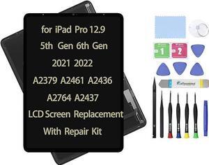 12.9" LCD Screen Replacement Compatible with iPad Pro 12.9 5th 6th Gen Generation 2021 2022 A2378 A2379 A2461 A2436 A2764 A2437 Display LCD Assembly Glass + Touch Digitizer + Repair Kit