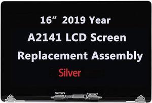 16" Screen Replacement Compatible with MacBook pro A2141 EMC 3347 2019 LCD Screen Replacement Display Assembly MVVL2LL/A MVVM2LL/A 661-14200 (Silver)