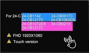 Touch Screen Replacement Compatible with HP All in One 24-C 24-CB1142 24-CB0017C 24-CB1217C 24-CB1062DS 24-CB1072DS 24-CB0214 24-CB1217C LCD Display Panel FHD 1920×1080