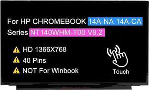 LCD Touch Screen Replacement for HP CHROMEBOOK 14A-NA 14A-CA Series V8.2 40 Pins 60HZ HD IPS Display Panel(not for Winbook)