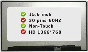 for Dell Latitude 15 3520 5500 5501 5510 5511 5520 5521 5530 5531 P104F P108F P80F LCD HD 1366×768 Non-Touch Screen Replacement Display Panel(Not FHD)