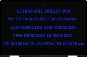 15.6" L53868-001 L88227-001 for HP Envy X360 15-DS 15m-DS Series 15M-DS0011DX 15M-DS0012DX 15M-DS0023DX 15-DS1083CL 15-ds1063cl 15-ds1077nr 15-ds1010wm LCD FHD Touch Screen Digitizer Assem