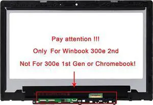 5D10T45069 Original New Screen Replacement for Lenovo Winbook 300e 2nd Gen 81M9 Display LCD Touch Screen Panel Digitizer Assembly 11.6" HD 1366x768 (Not Work for 300e 1st Gen or Chromebook)