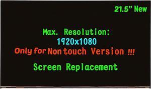 21.5" Screen Replacement for MV215FHM-N30 Touch Screen LCD Display FHD(1920x1080) (Only for Non Touch Version !!)