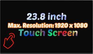 23.8" Screen Replacement for HP M84860-001 Touch Screen LCD Display FHD(1920x1080) (Only for Touch Version !!)