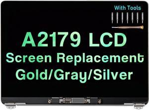 13.3" LCD Screen Replacement for MacBook Air Retina 2020 A2179 2019 A1932 EMC 3302 LCD Retina Display Assembly Kit MVH22 MVH42 MVH52 MWTJ2 MWTK2 MWTL2 (Space Gray)