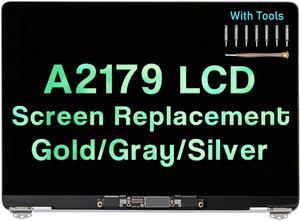 13.3" LCD Screen Replacement for MacBook Air Retina 2020 A2179 2019 A1932 EMC 3302 LCD Retina Display Assembly Kit MVH22 MVH42 MVH52 MWTJ2 MWTK2 MWTL2 (Silver)