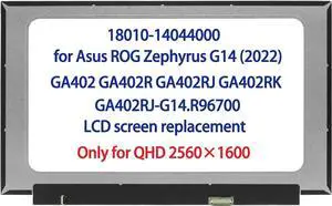 14.0" LCD Replacement for Asus ROG Zephyrus G14 (2022) GA402 GA402R GA402RJ GA402RK GA402RJ-G14.R96700 18010-14044000 NE140QDM-NX1 LCD Screen Display