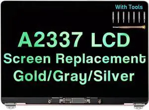 Screen Replacement for MacBook Air M1 A2337 2020 2021 13" EMC 3598 MGN63 MGN93 MGND3 MGN73 MGNA3 MGNE3 LCD Display Assembly Kit (Rose Gold)