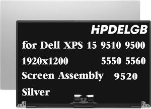 Replacement for Dell XPS 15 9510 9520 9500 Precision 5550 5560 LCD Display Screen Assembly 15.6" 1920x1200 IPS Non-Touch Silver