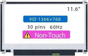 Screen Replacement for ASUS L210MA-DB01 11.6" HD 1366×768 30 pin LCD Non-Touch Screen Display Panel