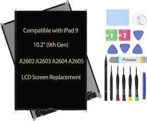 NUOLAISUN LCD Screen Replacement 10.2" Compatible with iPad 9 9th Gen A2602 A2603 A2604 A2605 Display LCD Screen Replacement Premium Repair Kit (Panel Only)