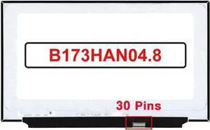 NUOLAISUN 17.3" Display Panel B173HAN04.8 LCD Non-Touch Screen Replacement FHD 1920(RGB)×1080 30Pins 60HZ