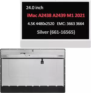 661-16565 For iMac A2438 A2439 24" M1 2021 4.5K LCD Screen Replacement Display