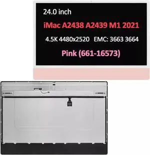 4.5K LCD Screen Display Assembly for iMac A2438 A2439 24" M1 2021 EMC 3663 3664 Pink