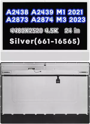 A2873 A2874 LCD Screen Replacement Assembly 4.5K for iMac 24" M3 2023 Silver OEM