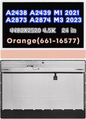 A2873 A2874 LCD Screen Replacement Assembly 4.5K for iMac 24" M3 2023 Orange OEM