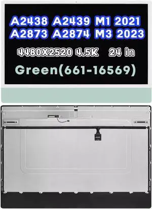 A2873 A2874 LCD Screen Replacement Assembly 4.5K for iMac 24" M3 2023 Green OEM