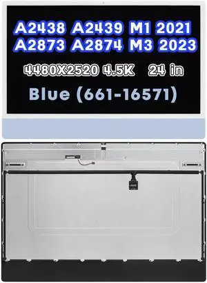 A2873 A2874 LCD Screen Replacement Assembly 4.5K for iMac 24" M3 2023 Blue OEM