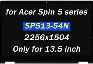 Screen Replacement 13.5" NE135FBM-N41 for Acer Spin 5 SP513-54N N19W3 SP513-54N-58XD SP513-54N-53ZR SP513-54N-74V2 SP513-54N-56M2 Series LED LCD Display Digitizer Touch Screen 2256x1504