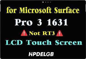 Screen Replacement for Microsoft Surface Pro 3 (1631) V1.1 LTL120QL01-003 LCD Display Touch Screen Digitizer Assembly (Only for 12.3 inch Screen)