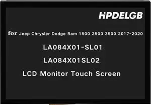 Replacement for Jeep Chrysler Dodge Ram 1500 2500 3500 2017-2020 LA084X01-SL01 LA084X01SL02 8.4" for Uconnect 4C UAQ LCD Monitor Touch Screen Navigation