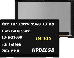 Replacement for HP Envy x360 13-bd 13m-bd 13t-bd 13m-bd1033dx 13m-bd0033dx 13-bd0017na 13-bd1007tu 13-bd0350nd 13-bd1000 13t-bd000 LCD Touch Screen Display Digitizer Assembly Silver OLED