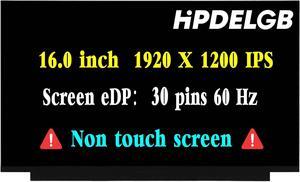 NUOLAISUN Replacement for MNG007QS1-1 CSO1699 NV160WUM-N46 NV160WUM-N48 LCD Screen Display Panel 16.0" 1920x1200 60Hz 30Pin Non-Touch