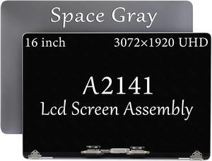 A2141 Screen Replacement for MacBook Pro Retina A2141 2019 Full LCD Screen Display Assembly EMC 3347 661-14200 Space Grey