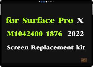 Replacement for Surface Pro X 1876 IPS M1042400 Year 2022 LCD Display Touch Screen Digitizer Assembly