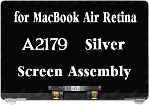 Replacement for A2179 Retina 2020 Full LCD Screen Display Assembly EMC 3302 MVH22 MVH42 MVH52 MWTJ2 MWTK2 MWTL2 (Silver)