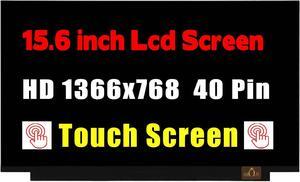 NUOLAISUN Replacement for HP 15-DW0036WM 15-DW0038WM 15-dw2025cl 15-dw3013dx L52001-001 NT156WHM-T03 V8.0 V8.1 LCD Touch Screen LED Display Digitizer Panel 40 PIN HD 1366X768
